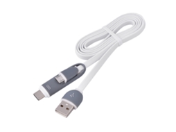 Cabo 2 em 1 Android Type C EOOCOO (Carregamento Rápido, 1m)
