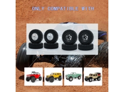 Mali pneus de Carro Rc 4pcs com Aros de Liga de Alumínio para 1/24 Axial Scx24 90081 Axi00005 C10 Axi00006 Axi00002