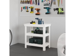 Vidaxl Bancada De Trabalho 78,5x50x80 Cm Pinho Maciço Branco