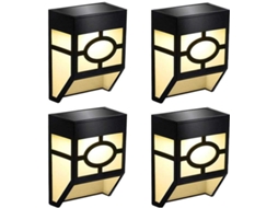 Kit com 4 Luminária Solar branca fria IP à prova D'água para jardim AQUAFORGE