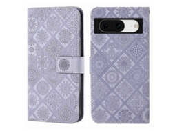 Capa De Couro Para Celular Com Padrão Étnico Em Relevo