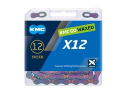 Corrente KMC X12 Caixa Encerada 12V 126 Links Azul Aurora