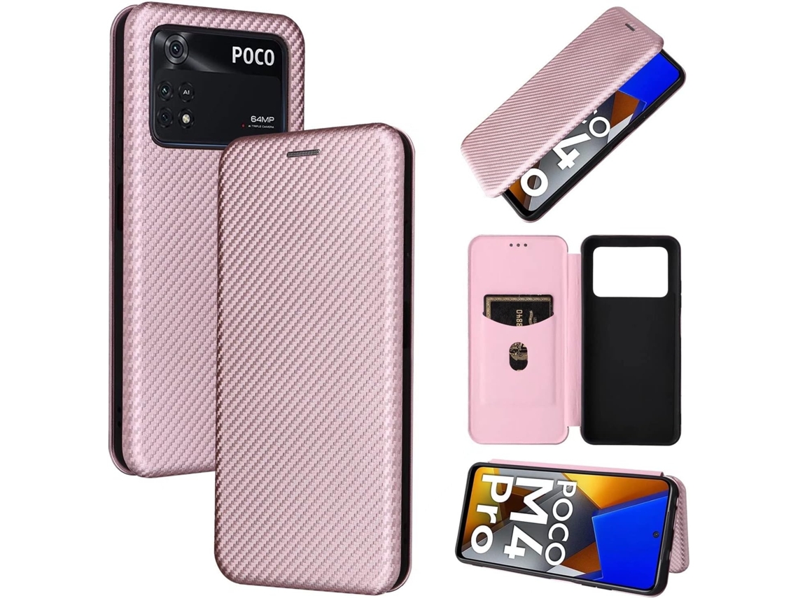 Capa Telemóvel Protetora Resistente Para Xiaomi Poco M4 Pro 4g Rosa Elysve