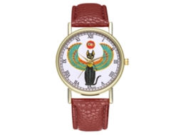 Reloj De Pulsera Analógico De Cuarzo Con Correa Pu Zhoulianfa Clásico Estilo Unisex (café)