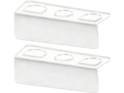 Kit Com 2-prateleiras De Parede Adesivas Resistentes Para Banheiro Fácil Instalação Em Azulejos, Vidro E Metal Sem Furos