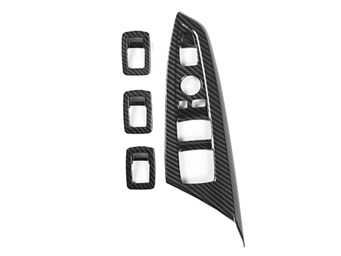 Moldura De Acabamento Decorativa Para Botões De Acionamento Do Vidro Da Janela Do Carro Bmw X3 X4 F25 F26 2011-2017 Em Fibra De Carbono_yua