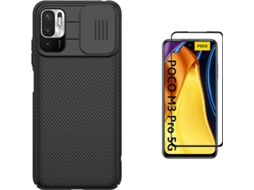 Kit Película Xiaomi Poco M3 Pro 5G Capa Nillkin Camshield Preto