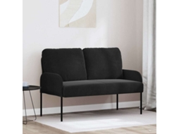 Vidaxl Sofás Com Almofada 110cm Preto Contraplacado