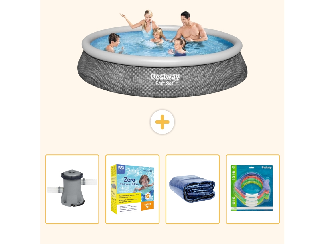 Bestway Piscina Bestway Fast Set Redonda - 396x84 Cm - 5-peças S181