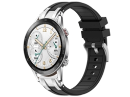 Pulseira De Silicone Royal De 22 Mm Com Fecho De Liberação Rápida Prateado