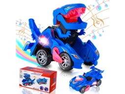 Brinquedos De Carro De Dinossauro Transformador, Carro De Dinossauro Led Transformador Com Luzes E Música Aquaforge