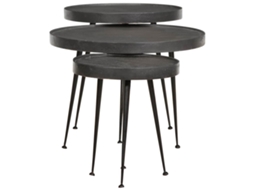 Mesas de Centro 3 Pcs Derivados de Madeira Preto MAISON EXCLUSIVE