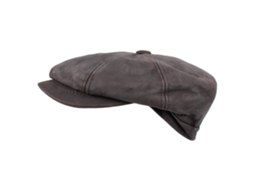 Boina Button Nappa Leather Castanho 57 Cmhorka