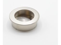 Puxador HARDWAREXCHANGE Redondo Embutido em Zamac, 40mm Níquel escovado (pacote de 25)