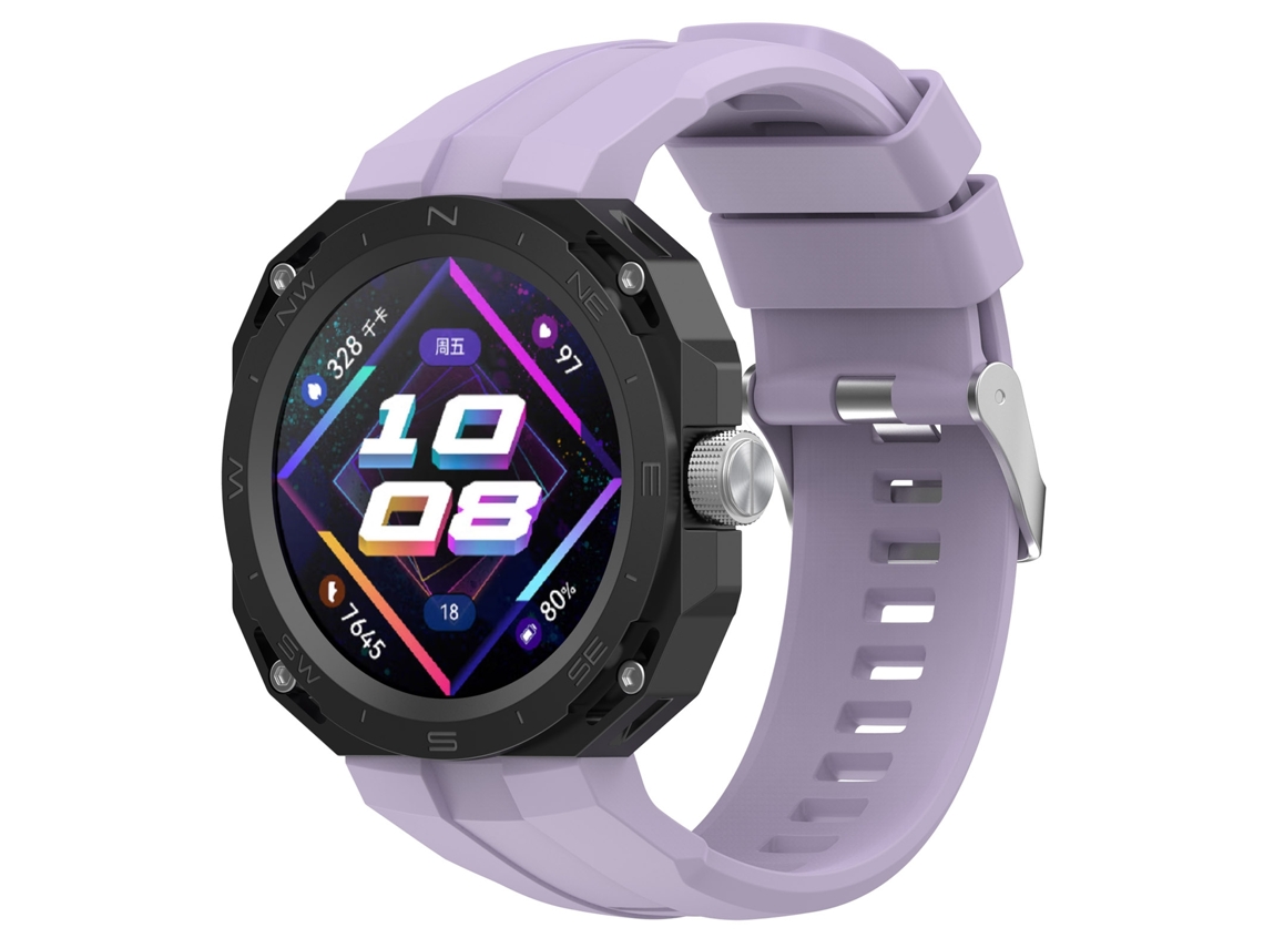 Bracelete de relógio de silicone monocromático para Huawei Watch GT Cyber (roxo)