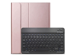 Teclado Bluetooth Com Capa De Couro, Teclado Padrão Em Ouro Rosa E Preto, Galaxy Tab S6 Lite 10.4 P610/p615 Yunzii
