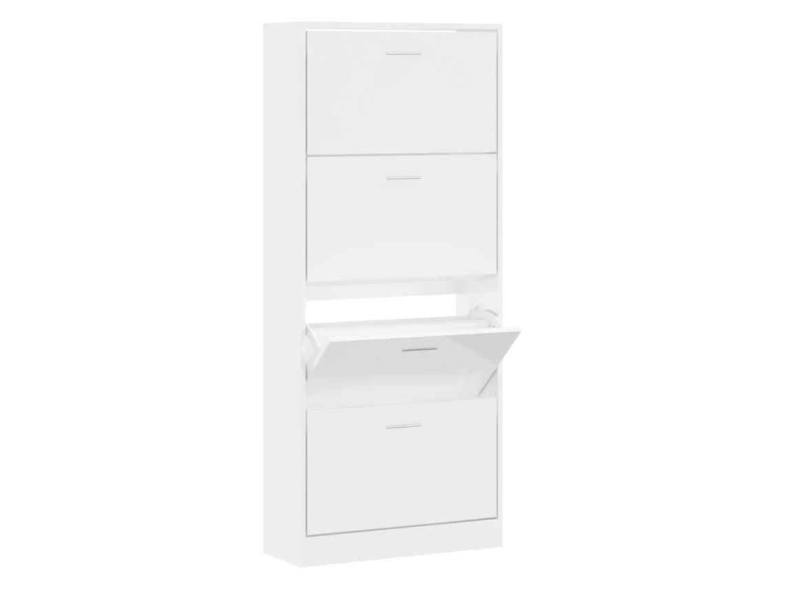 Sapateira Branco Brilhante MAISON EXCLUSIVE 63x24x147 cm