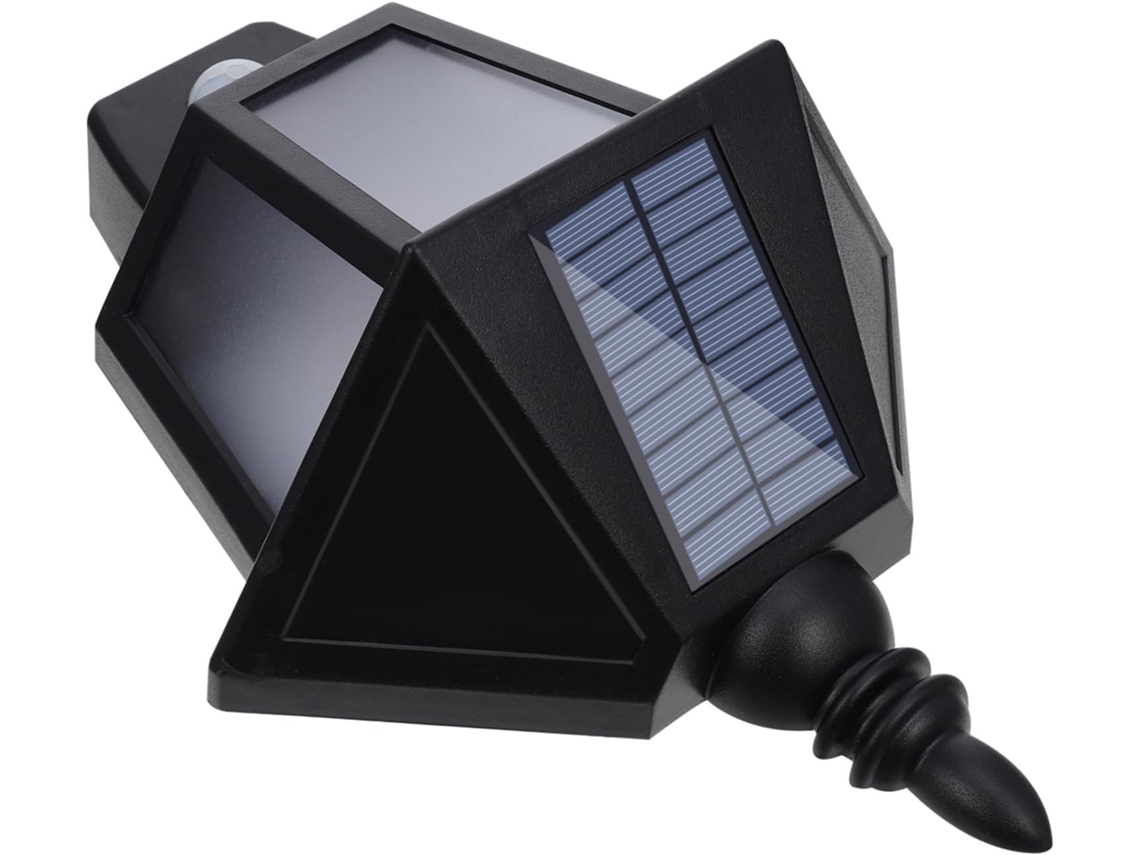 Luminária De Parede Solar Led Com Sensor De Movimento, Chama Preta Decorativa, À Prova D'água Para Iluminação.