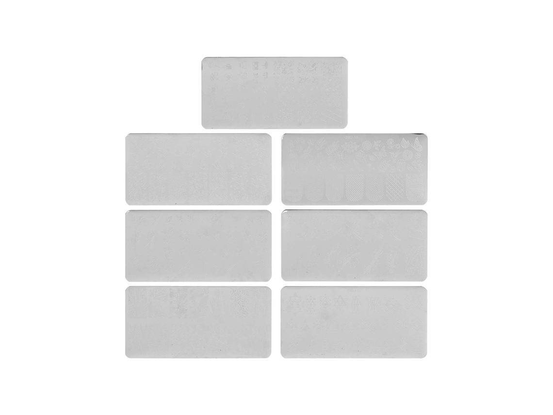 Moldes De Estampa De Uñas Para Arte De Uñas Com Tema Floral E Folha - Ferramentas Diy Para Estampar Uñas