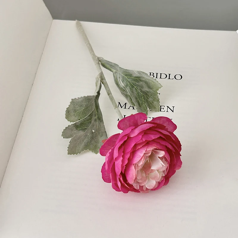 (1 Unidade, Vermelho Rosado) Flores Artificiais, Arranjo Floral Para Casa, Decoração De Buquê, Decoração De Festa