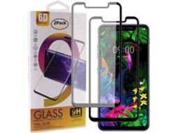 Película Vidro Temperado LG G8S ThinQ HONGWE. Cobertura Completa Preto