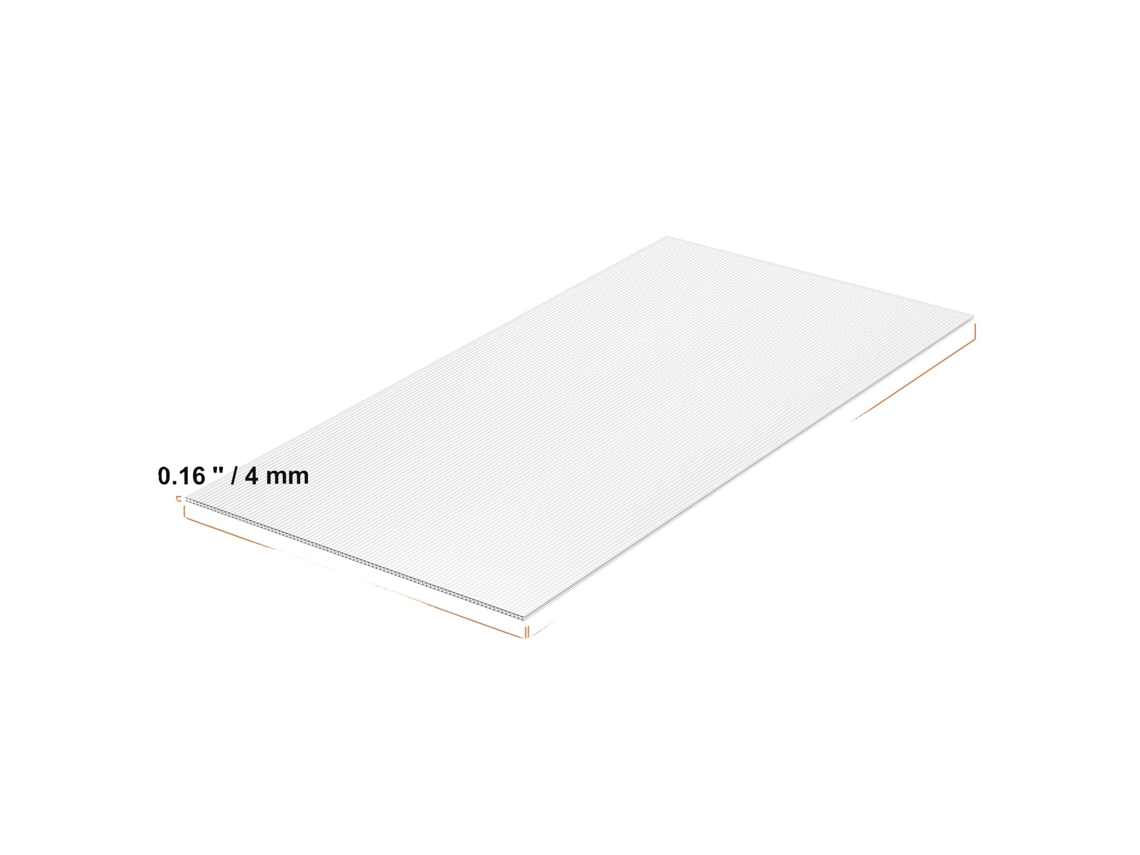 Painéis De Estufa De Policarbonato, Proteção Uv, Design Leve,24pcs 0.16in Oem