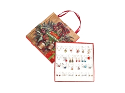 Kit Acessórios Colar Brincos Natal Tamanho 25x25x2.5cm