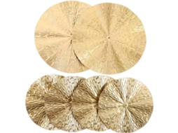 Conjunto 6 Decorações Parede Modernas Metal Dourado Design Irregular Redondo Resistentes Ideais Estar Quarto GOKOCO
