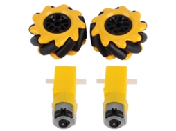 Roda Mecanum 60mm Para Motor Reduzido Tt Carro Robô Inteligente Peças Diy Acessórios Componentes