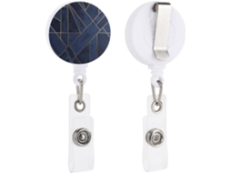 Porta Crachá Retrátil Com Clipe Tipo Jacaré Chaveiro, Estilo Linha Dourada, Ideal Funcionários De Escritório E