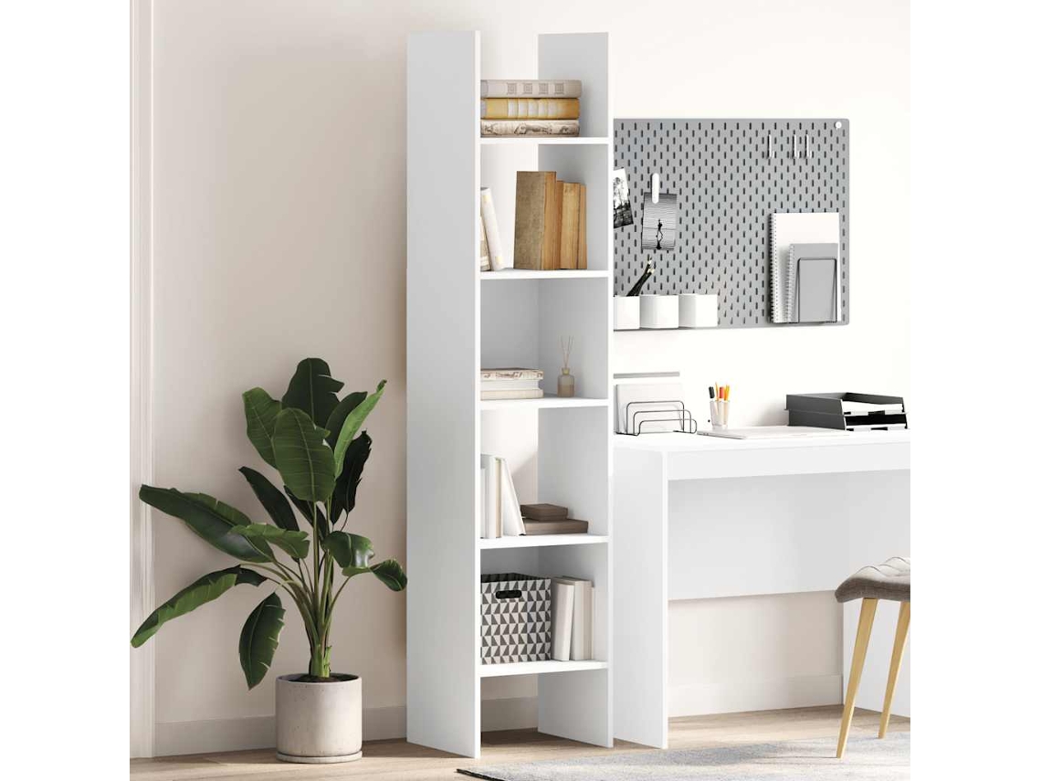 Vidaxl Estante De Livros 40x35x180 Cm Derivados De Madeira Branco