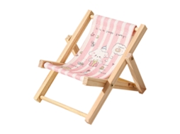 Suporte para Telefone de Cadeira de Praia em Madeira Criativo para Mãos Livres Decoração de Escrivaninha Coelho 10x12x10cm