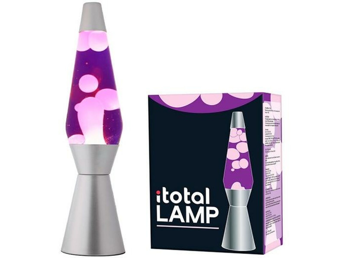 Candeeiro de Lava Itotal Cor de Rosa Violeta 36 Cm