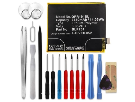 Bateria para Oppo Reno Blp701 3650Mah Conjunto de Microparafusamento Bateria de Reposição SUBTEL