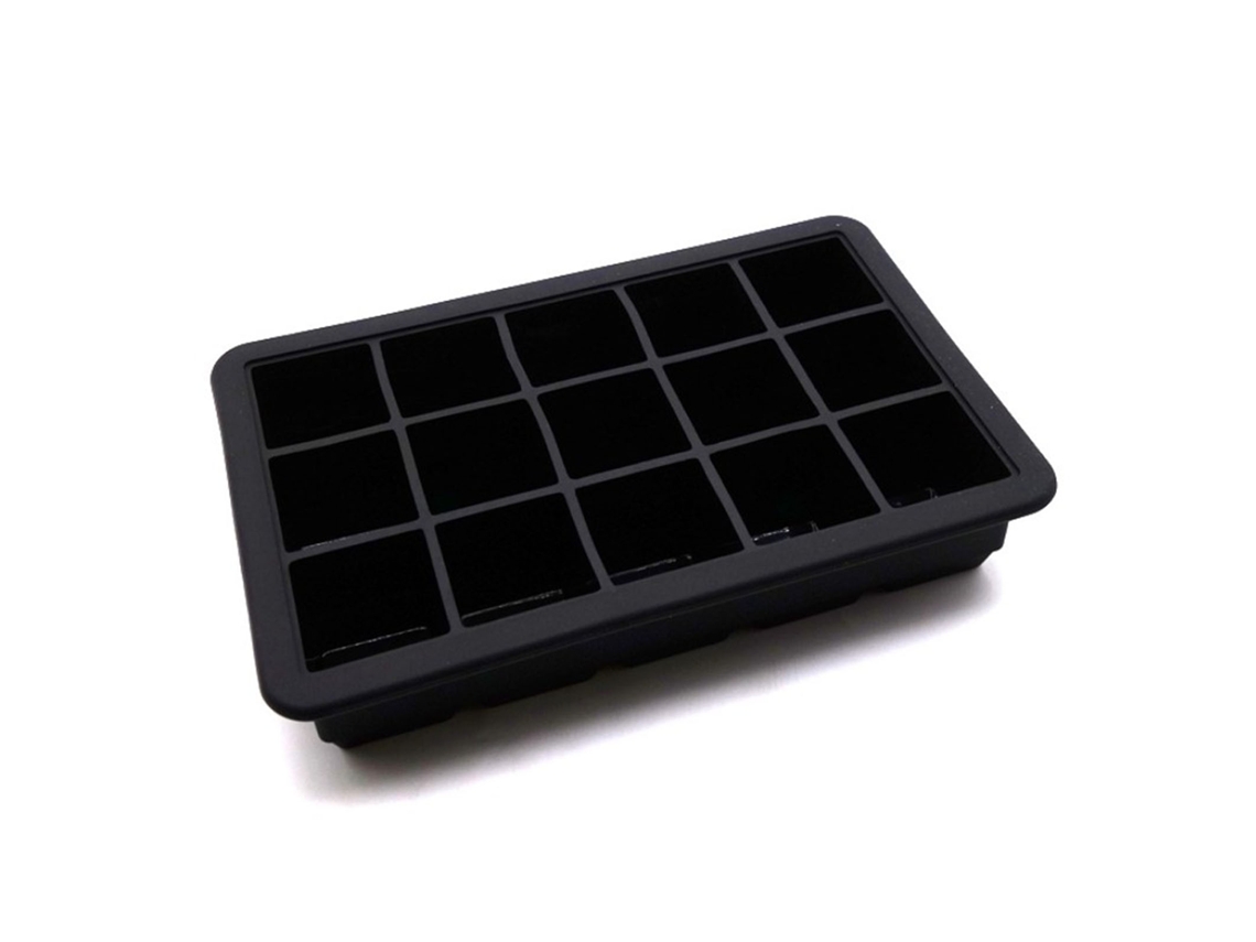 Nova Line bandeja de Cubos de Gelo Silicone 15 Cavidades com Tampa Transparente para Whiskey Chá Leite