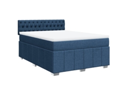 Box Spring Bed, Box Spring Beds Vidaxl Azul Tecido (160  X  200  Cm)