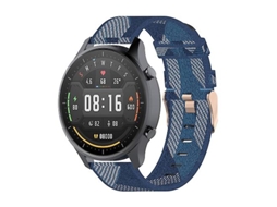 Bracelete de Relógio de Nylon com Listra de 22 Mm para Xiaomi Mi Watch Color Garmin Vivoactive 4 Azul VENISYMLIS