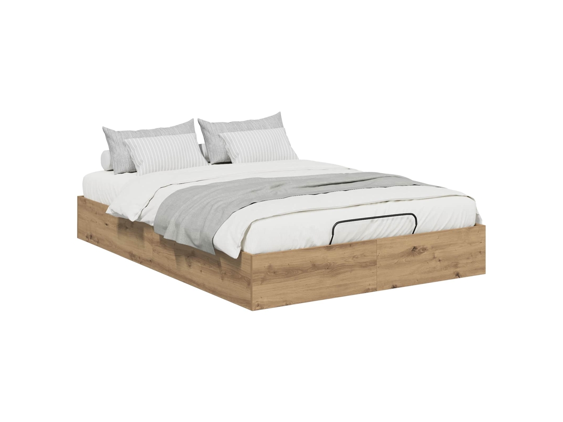 Estrutura de Cama Ottoman Carvalho Artesanal 140x200 cm MAISON EXCLUSIVE