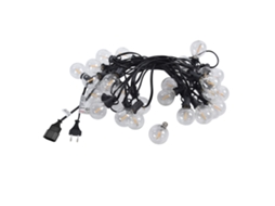 Luz de Cordo G40 25leds 8m Luz Quente Ip54 para Jardim Festa