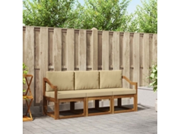 Vidaxl Conjunto De Sofás Para Exterior 3 Pcs Natural E Bege