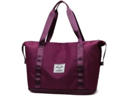 Mala De Viagem Dobrável, Portátil, De Grande Capacidade, Em Tecido Oxford Impermeável, Leve, Ideal Para Compras, Academia E Esportes (roxo Escuro).
