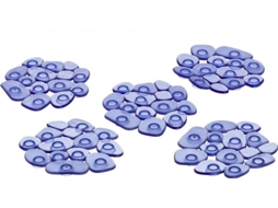Conjunto De 5 Tapetes De Banho LOLAHOME Antideslizantes Com Ventosas Azules De PVC (13x12 cm)