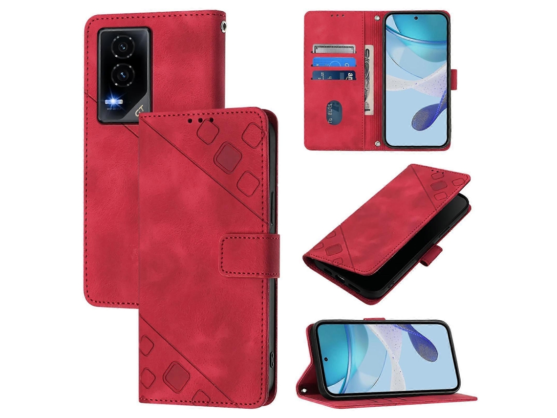 Capa De Celular Em Couro Com Relevo E Toque De Pele