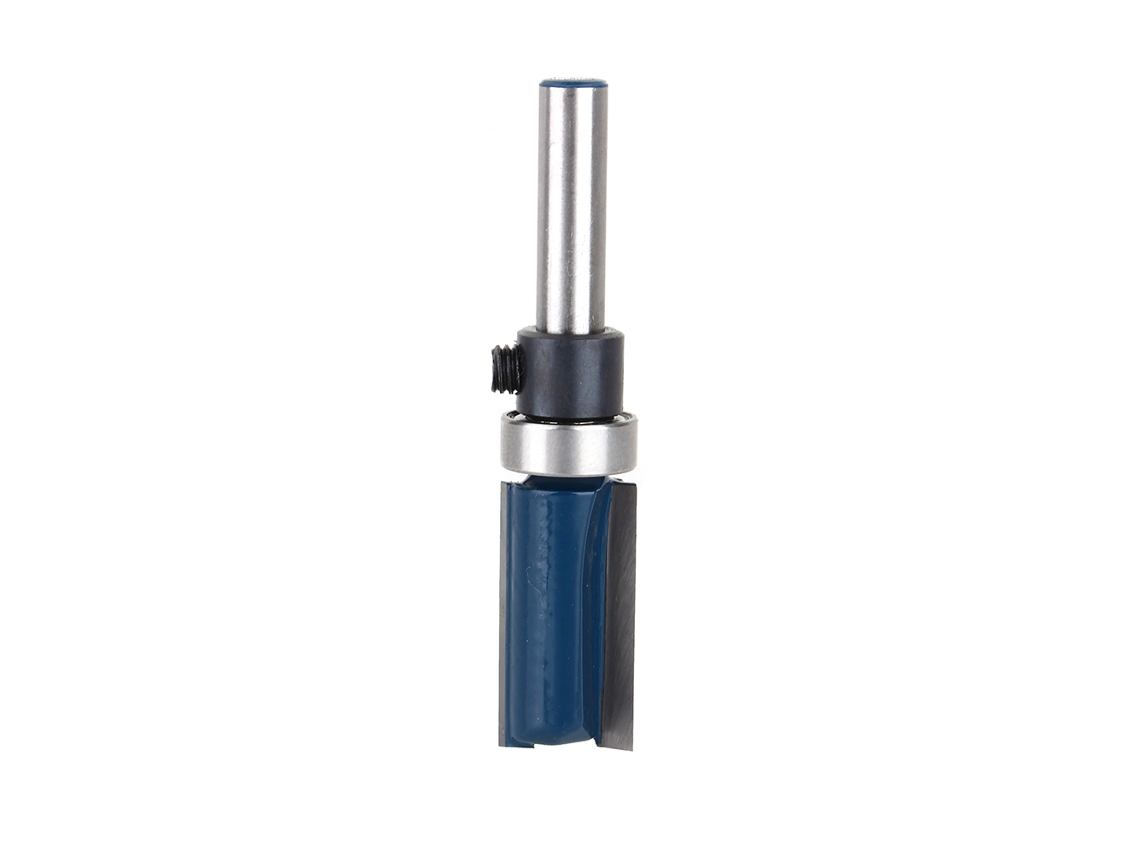 Broca Para Router De Recorte Em Nível Com Rolamento Superior, 1/4'' Shank, Para Marcenaria