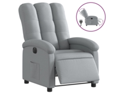 Electric Recliner Chair, Electric Recliner Chairs Vidaxl Cinzeto Tecido