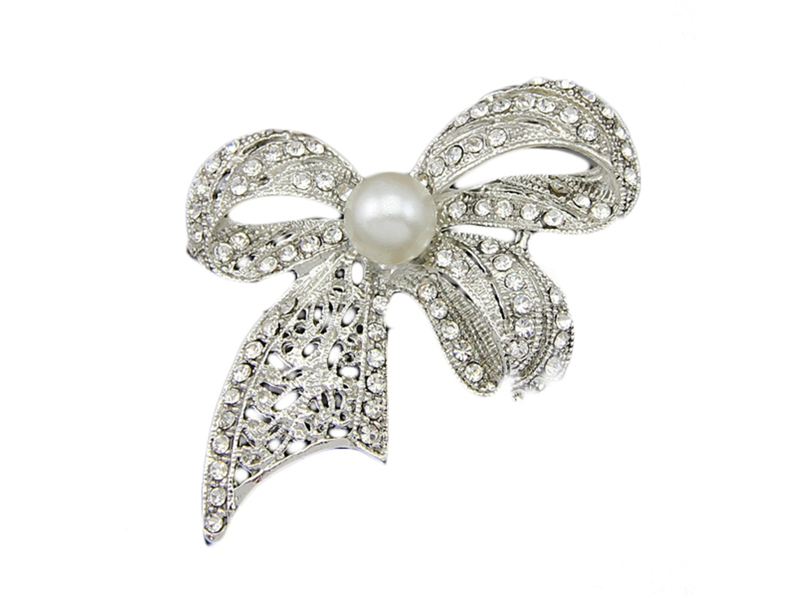 Broche De Noeud Diamante Decoração Roupa Presente