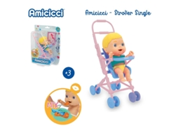 Bebé AMICICCI Com Carrinho (Idade Mínima Recomendada: 3 Anos)