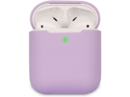 2026-capa De Proteção Compatível Com Airpods 2 E 1, Silicone Macio Lavanda, Proteção Total 360°