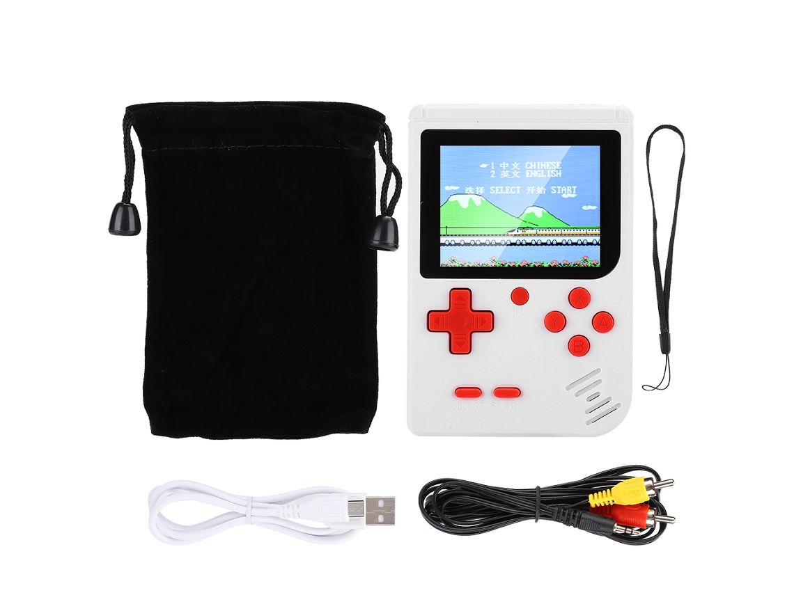 Controle de Jogo Portátil com Tela Hd 2,8 Polegadas 400 Jogos Clássicos Branco