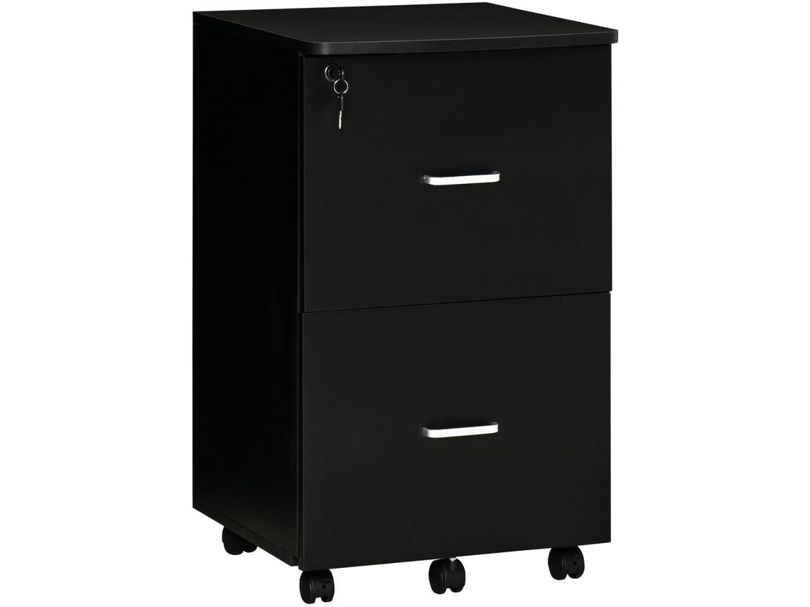 Arquivador Mdf e Melamina de Madeira Cor Preto 43x45x72 cm Vinsetto